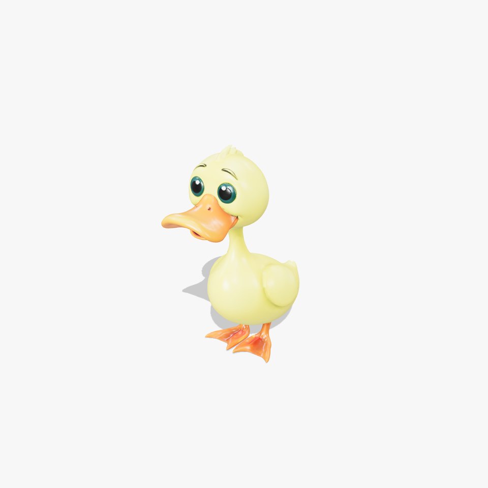 Yellow Cartoon Duck model pack